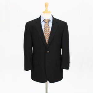 Jos. A. Bank 42S Black Two Button Wool Sport Coat Blazer Jacket V366